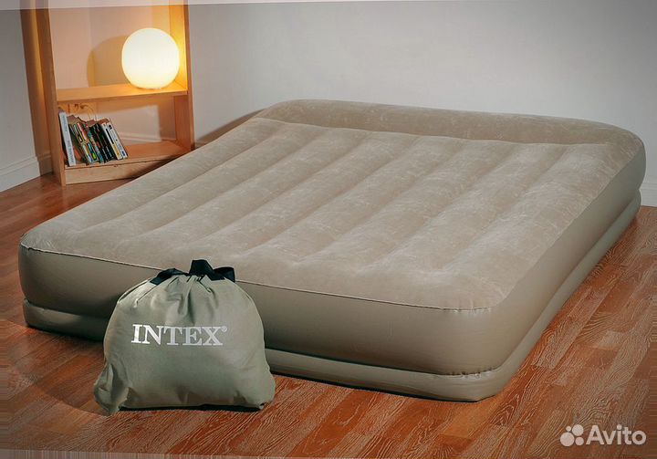 Надувная кровать Intex Queen 152х203х30 см + насос