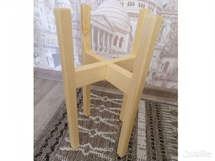 Подставка для цветов, кашпо, напольная, деревянная