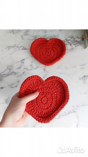 Подставка под горячее в виде сердца 2 шт