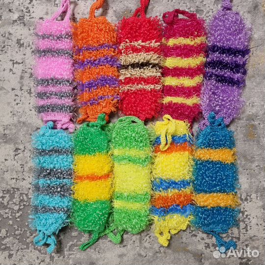 Мочалки ручной вязки