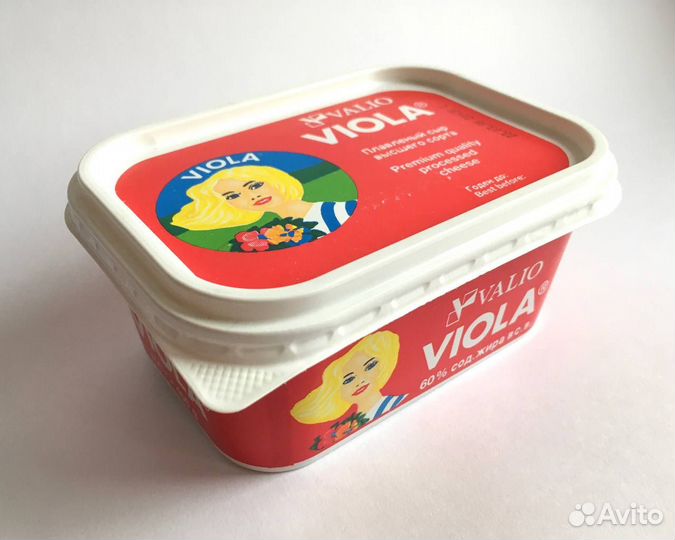 Упаковка из-под сыра Виола, дизайн 1998 года