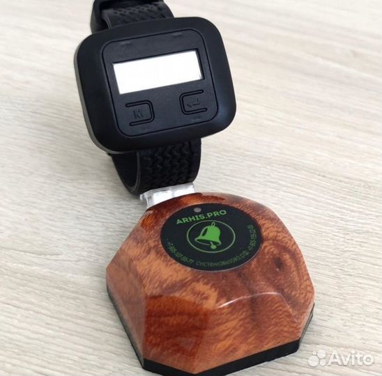 Кнопка вызова персонала Бургер Махагон и пейджер