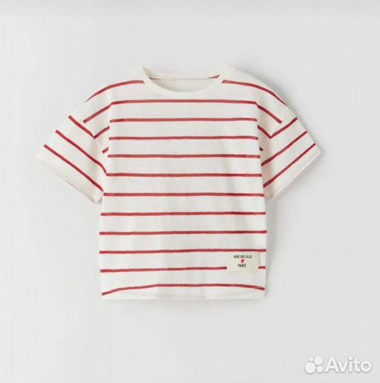 Футболка Zara для девочки оверсайз новая 80-110