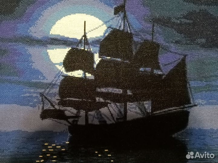 Вышитая картина Каравелла Золотое руно