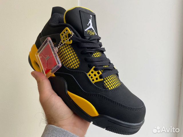 Nike AIR jordan 4 yellow black