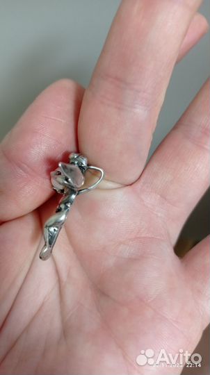 Серебро серьги кольцо