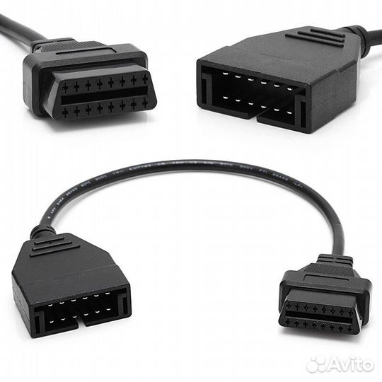 Провод переходник GM12 pin на OBD2 16 pin