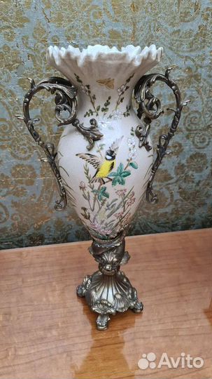 Ваза для цветов (фарфор, бронза)