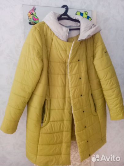 Новый весенний пуховик 52-54 р