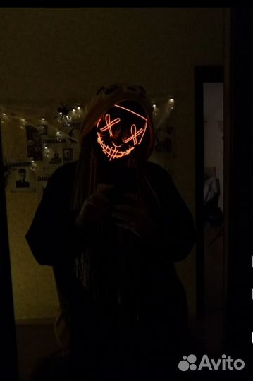 Новая Маска анонимуса для фотосессии, подсветка