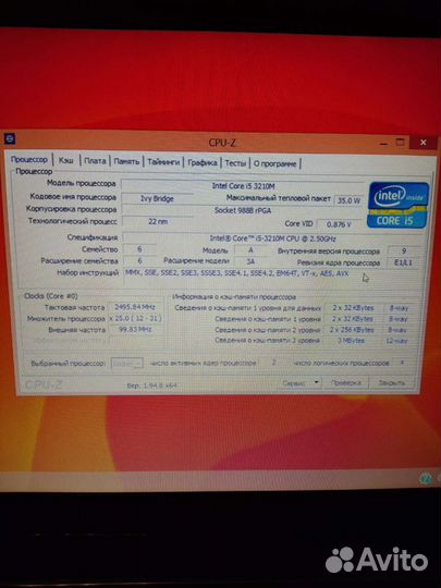Intel Core i5-3210m