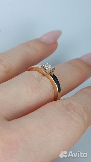 Кольцо с бриллиантом 0.25ct