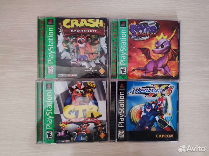 Игры для ps1 (crash, spyro, megaman)