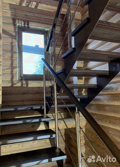 Обшивка ступеней Ясенем