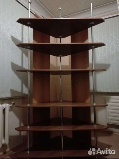 Стеллаж угловой интерьерный лдсп