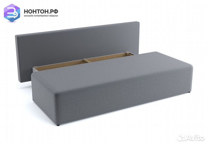 Диван еврокнижка Нексус серый / город серый