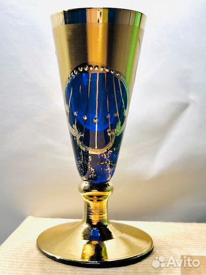 Богемское стекло рюмки для ликера (набор) винтаж