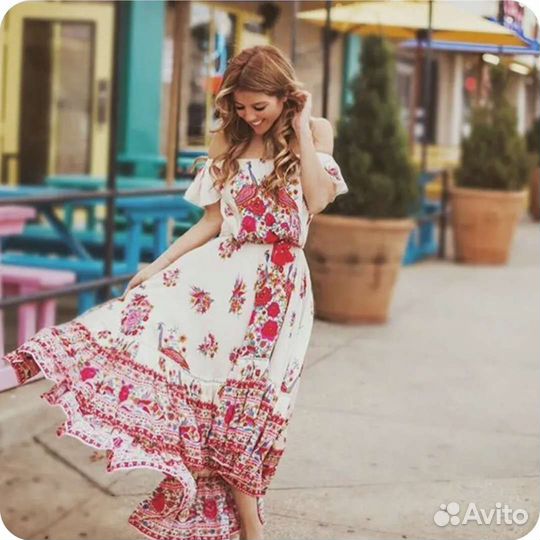 Платье бохо винтаж богема