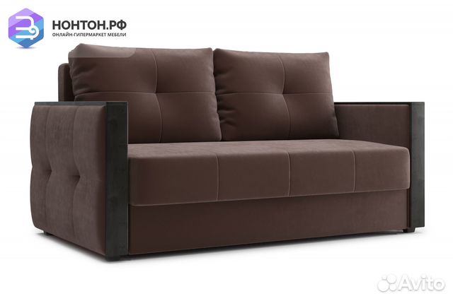 Диван еврокнижка Инсайд коричневый