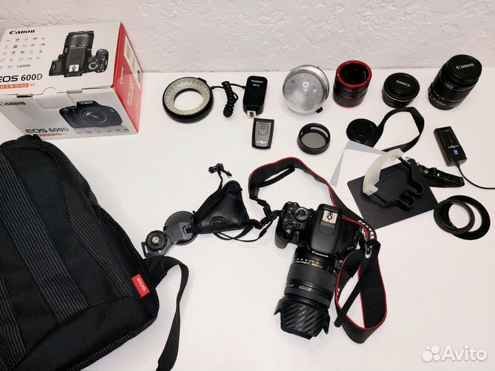 Фотоаппарат Canon 600D, объективы, студийный свет