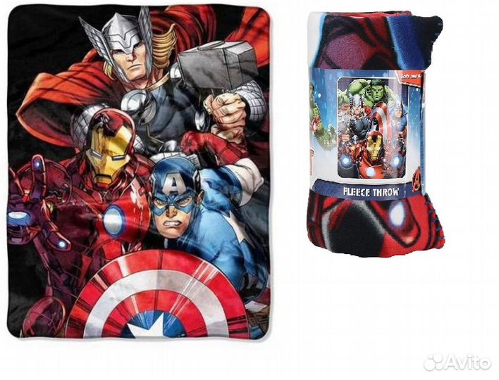 Новый Флисовый плед Marvel супер герои марвел