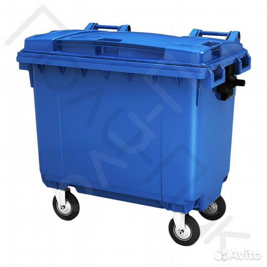 Пластиковый мусорный евроконтейнер 660л R4671
