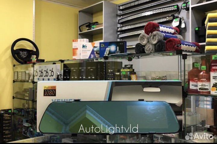 Видеорегистратор зеркало с камерой заднего вида