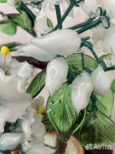 Подарок Декор цветущее дерево из стекла