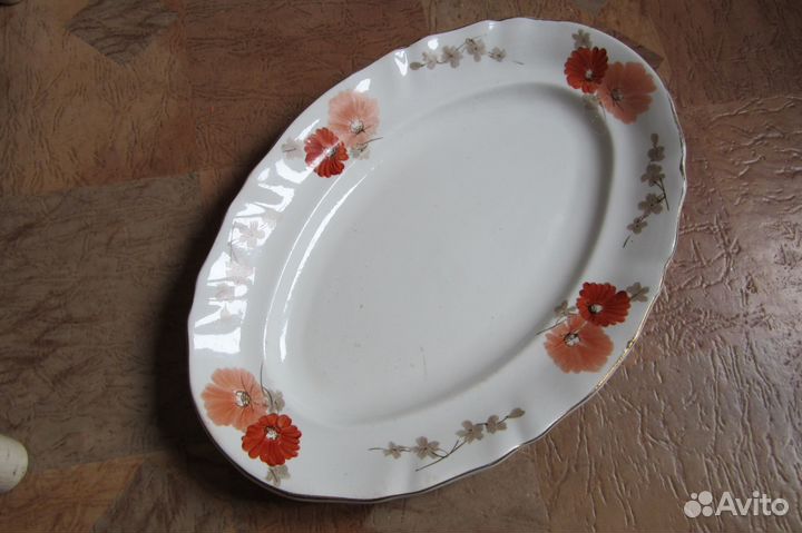 Овальное блюдо (Конаково) 1946-1950 годы