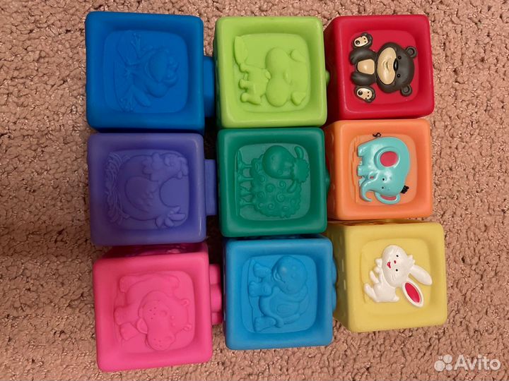 Кубики резиновые детские