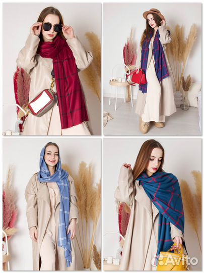 Шарфы женские новые вискоза, шелк цвета разные