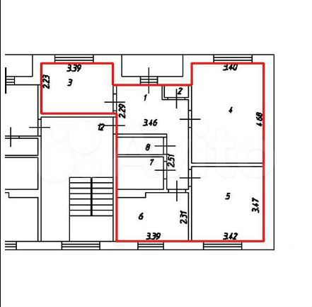 Аукцион: 3-к. квартира, 58,5 м², 2/2 эт.