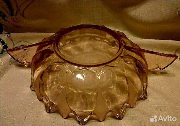 Стекло цветное десертный набор винтаж германия