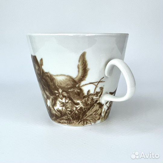 Сервиз «Охота» поштучно, фарфор гдр чайный