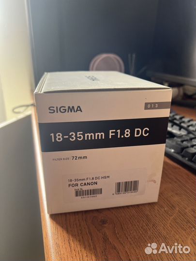 Обектив sigma 18-35mm F1.8 DC for Canon