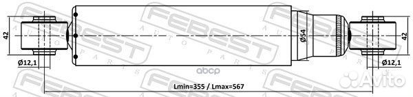 Амортизатор газовый зад прав chevrolet captiva