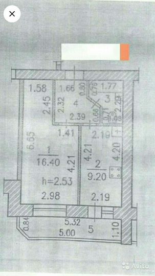 1-к. квартира, 39 м², 6/9 эт.