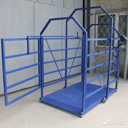 Прочные весы для крупных животных с ограждением