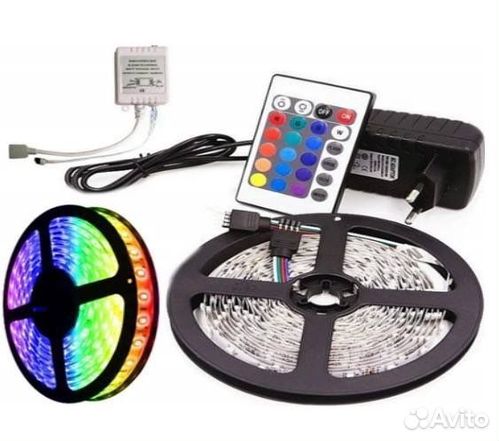 Светодиодная лента с пультом 5М