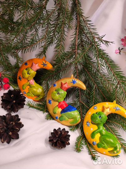 Ёлочные игрушки фарфор ручная работа