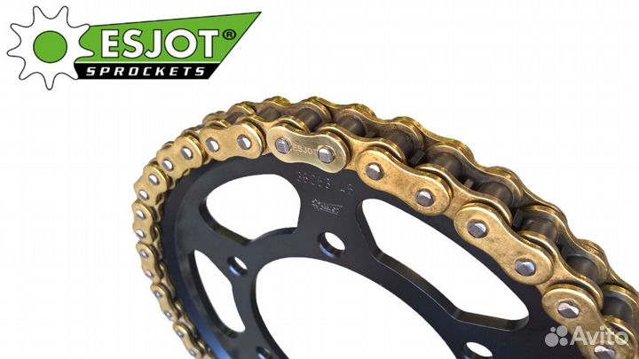 Цепь для мотоцикла esjot 530 EJX 104 звена золотая