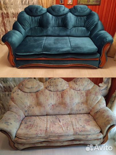 Перетяжка мебели на дому и в мастерской