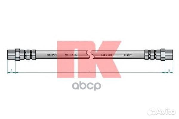 Тормозной шланг передний 494mm 853317 Nk