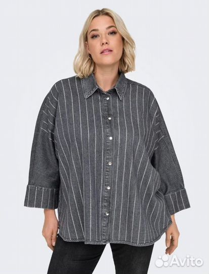 Шикарная рубашка куртка 56 58 Only Carmakoma Дания