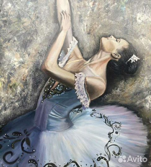 Картина маслом на холсте 70х50 см. Балерина