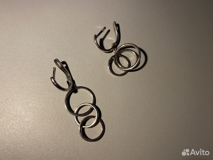 Серьги серебро
