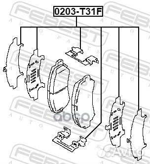 Комплект монтажный для дисковых колодок nissan