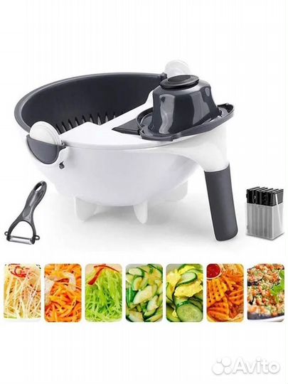 Овощерезка терка дуршлаг Wet Basket Vegetable Cutt