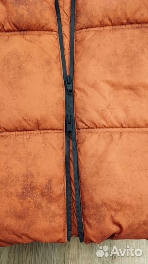 Детская зимняя куртка 140 оранжевая теплая