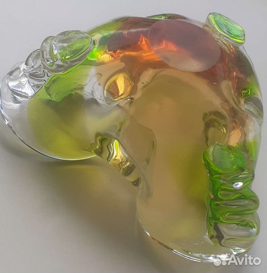 Ваза конфетница цветное стекло